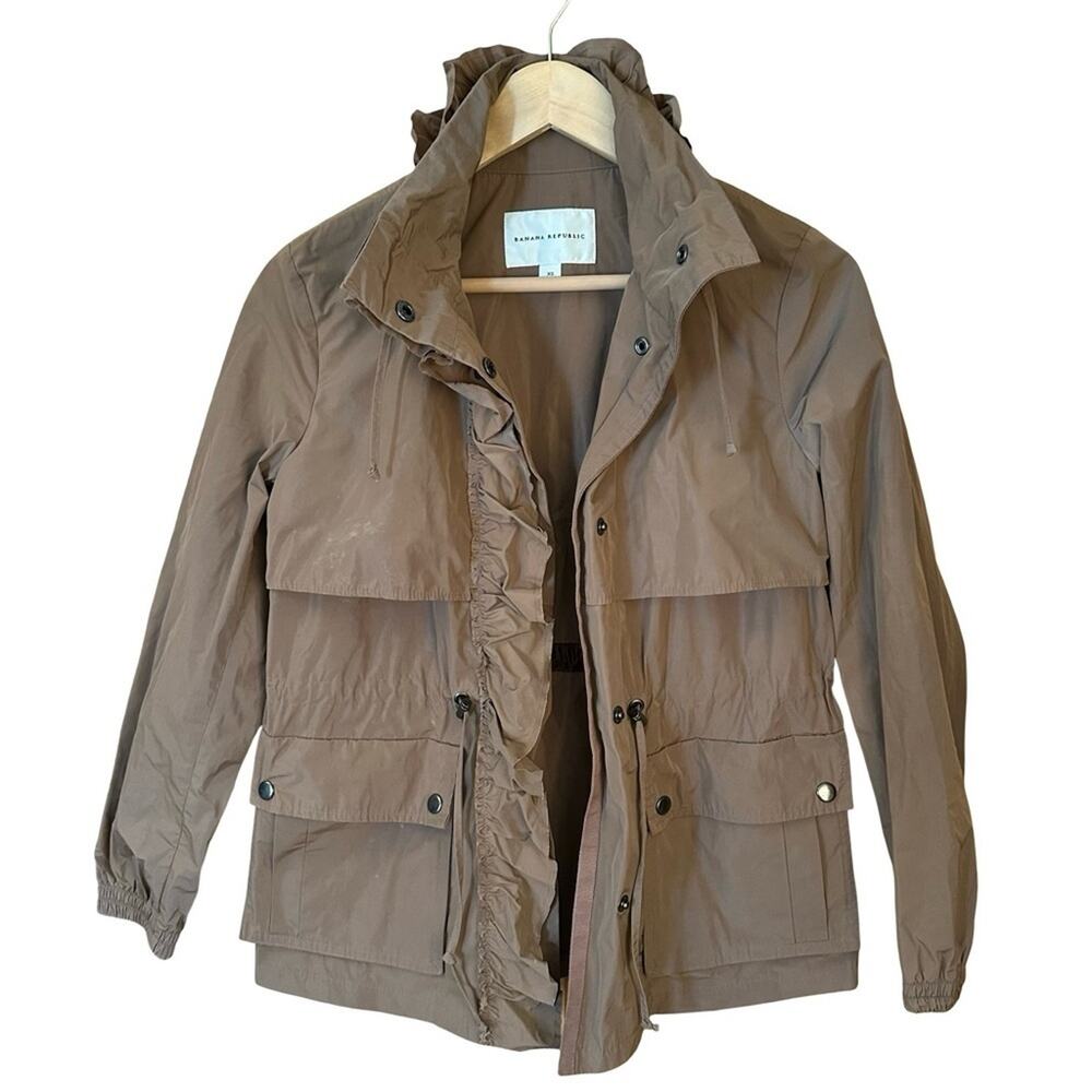 Banana Republic Riffle Rain Jacket Brown XS